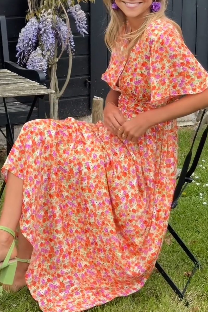 Silvia | Elegante vestido largo floral