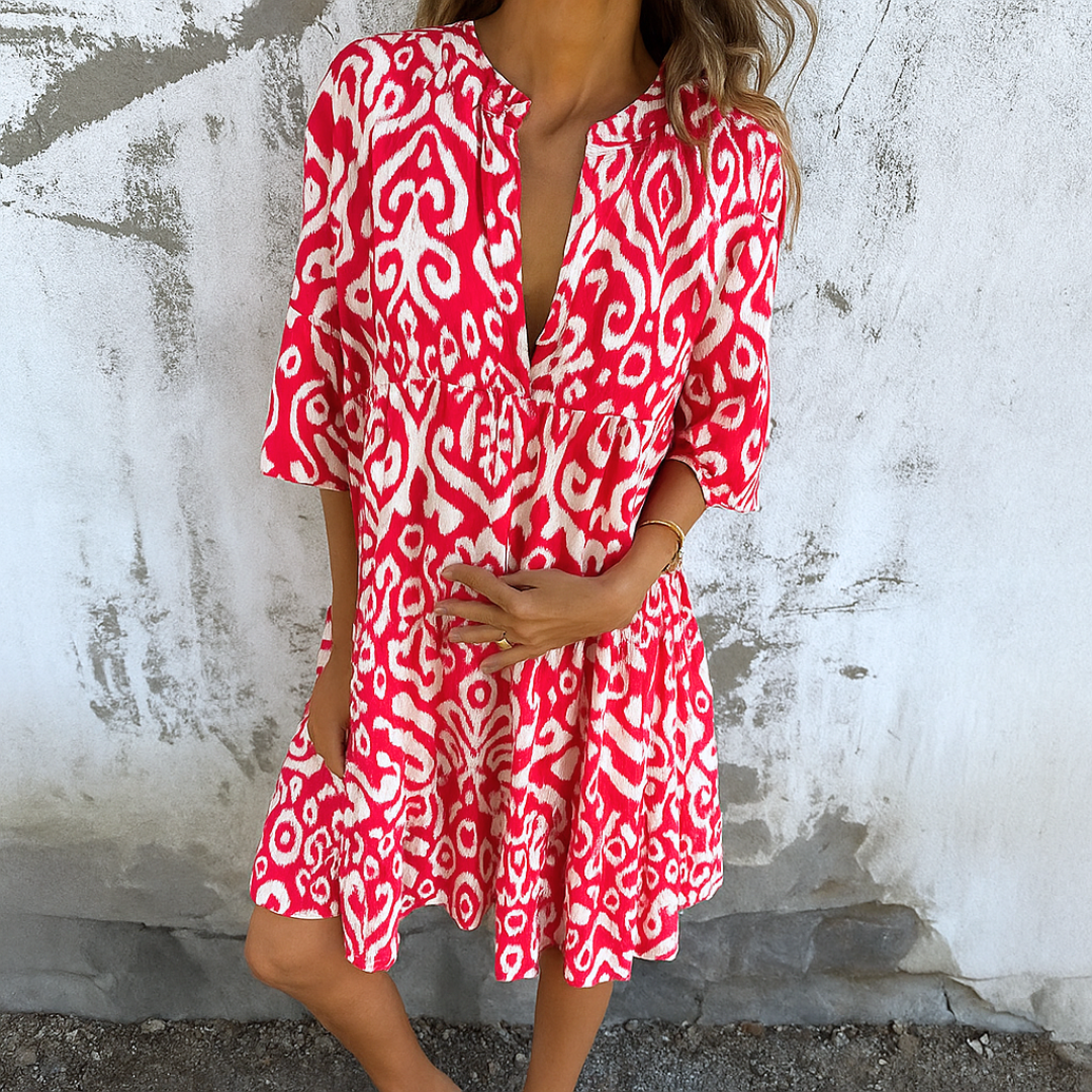 Mercedes | Vestido con elegantes estampados