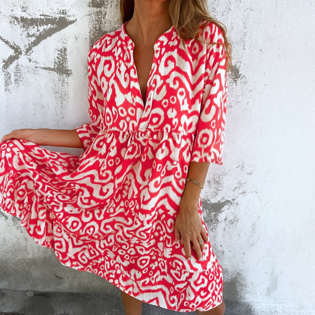 Mercedes | Vestido con elegantes estampados