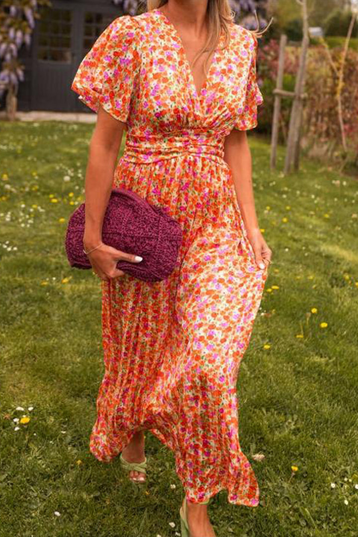 Silvia | Elegante vestido largo floral