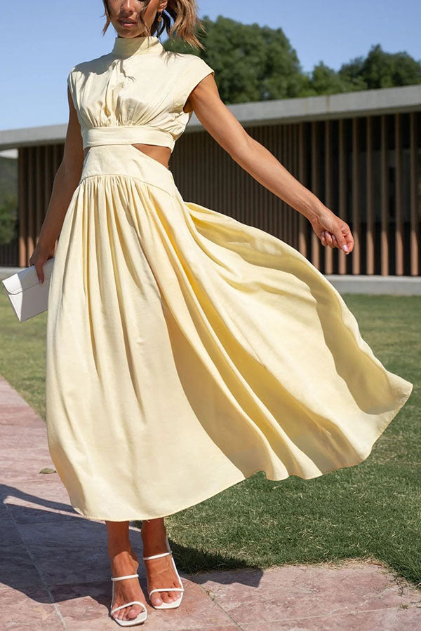 Sara | Vestido a media pierna con estilo fluido