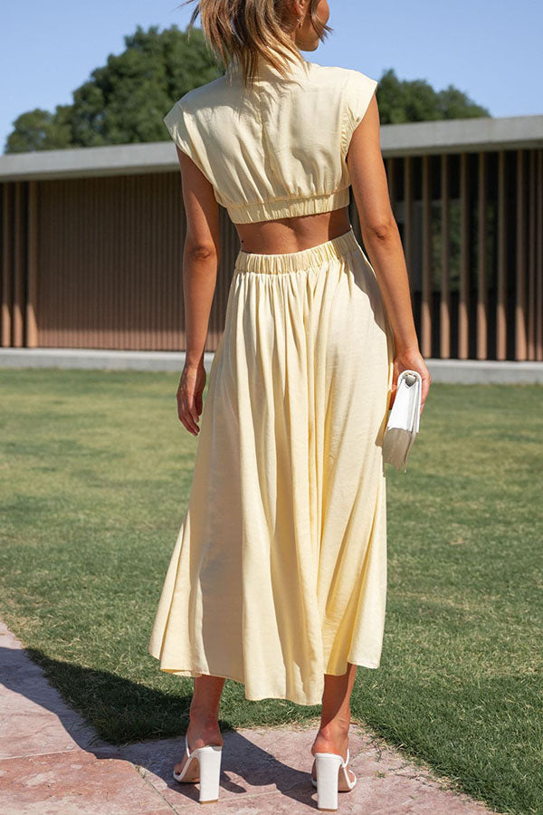 Sara | Vestido a media pierna con estilo fluido