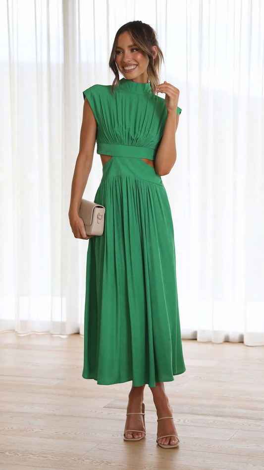 Sara | Vestido a media pierna con estilo fluido