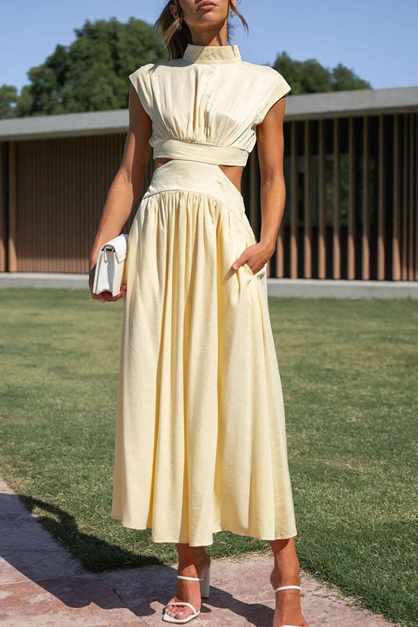 Sara | Vestido a media pierna con estilo fluido