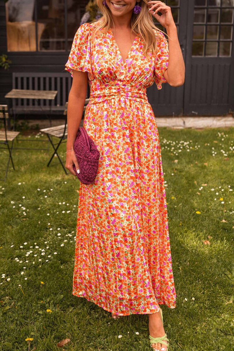 Silvia | Elegante vestido largo floral