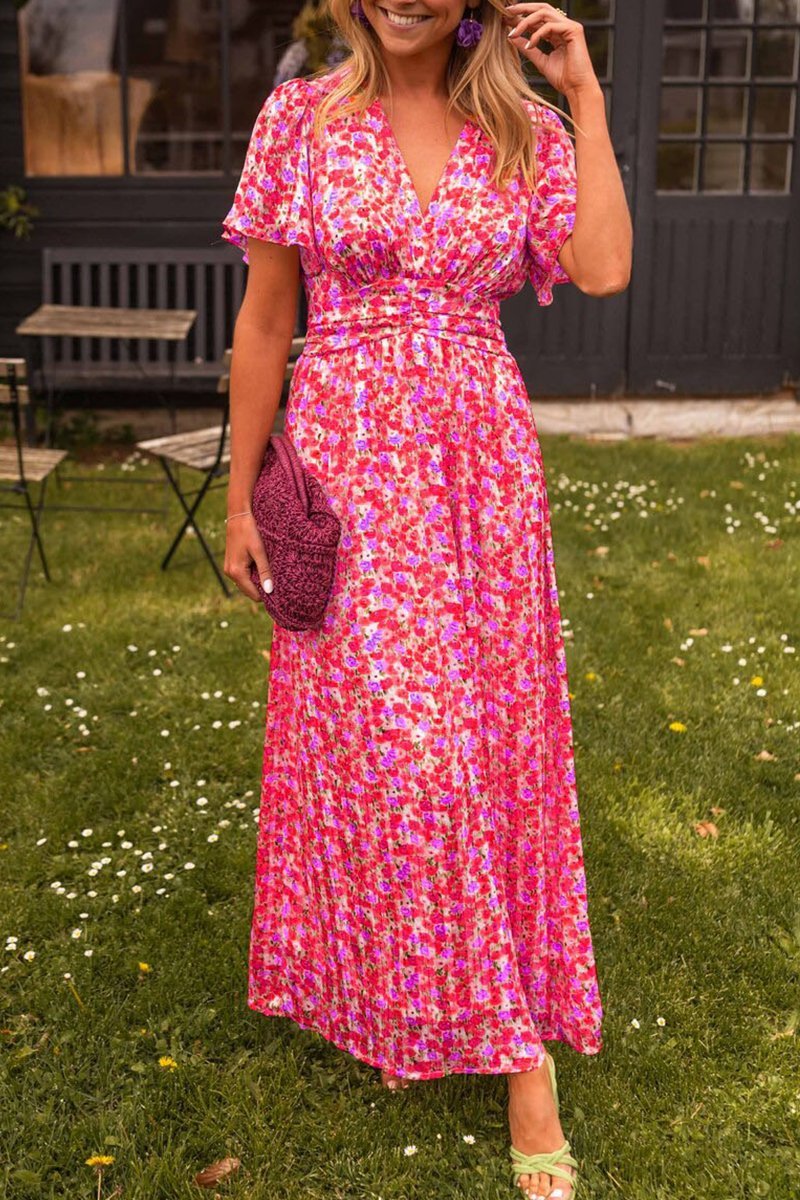 Silvia | Elegante vestido largo floral
