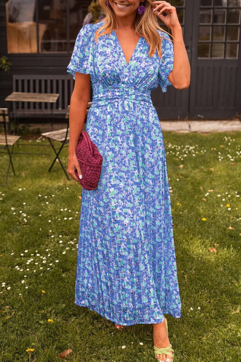 Silvia | Elegante vestido largo floral